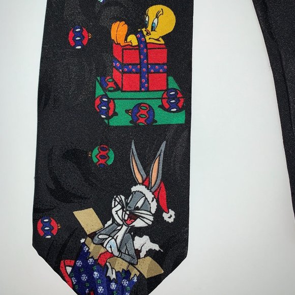 Looney Tunes Bugs Bunny Holiday Christmas Tie - Picture 2 of 5